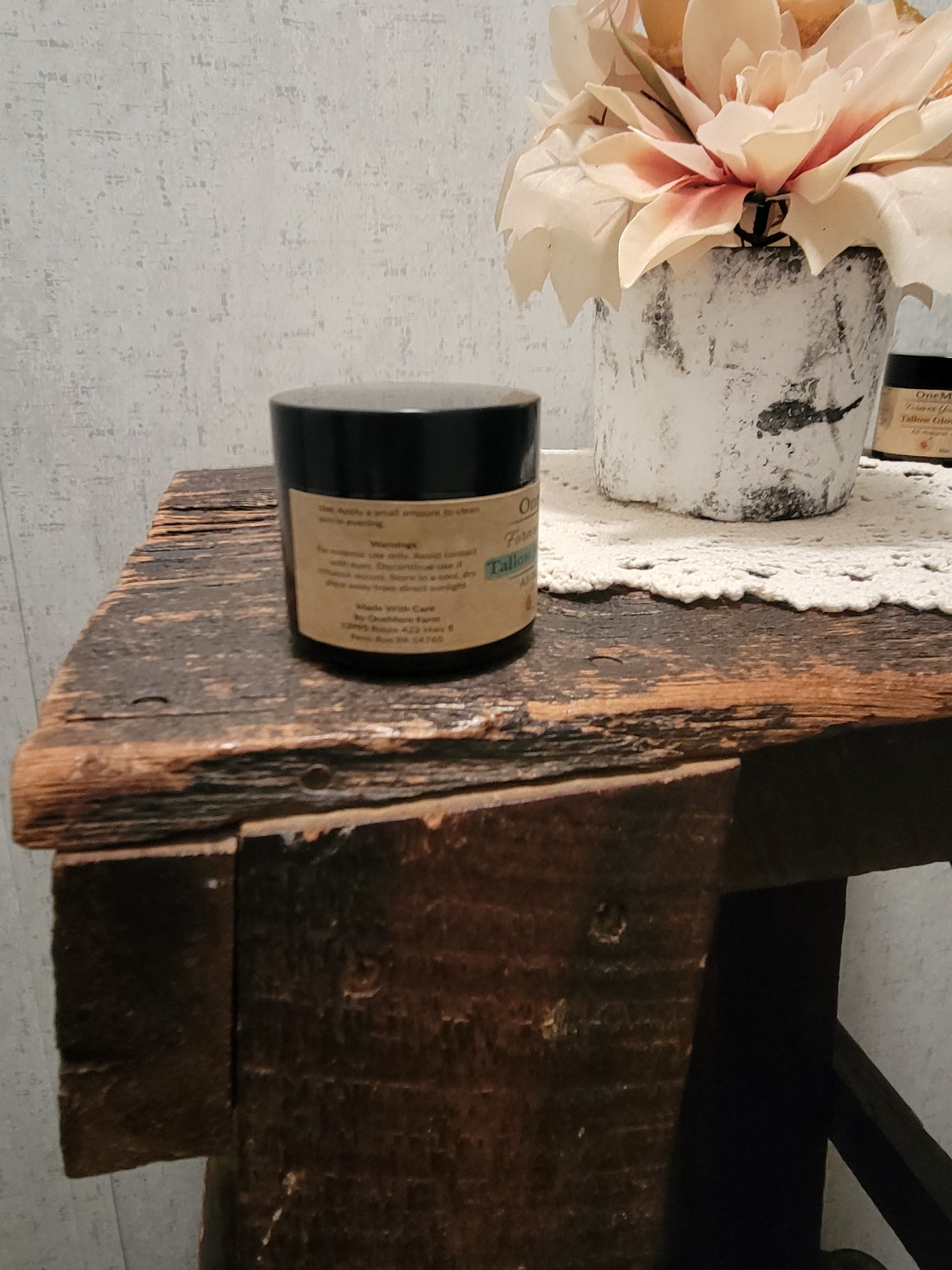 Tallow Renew Night Cream usage label